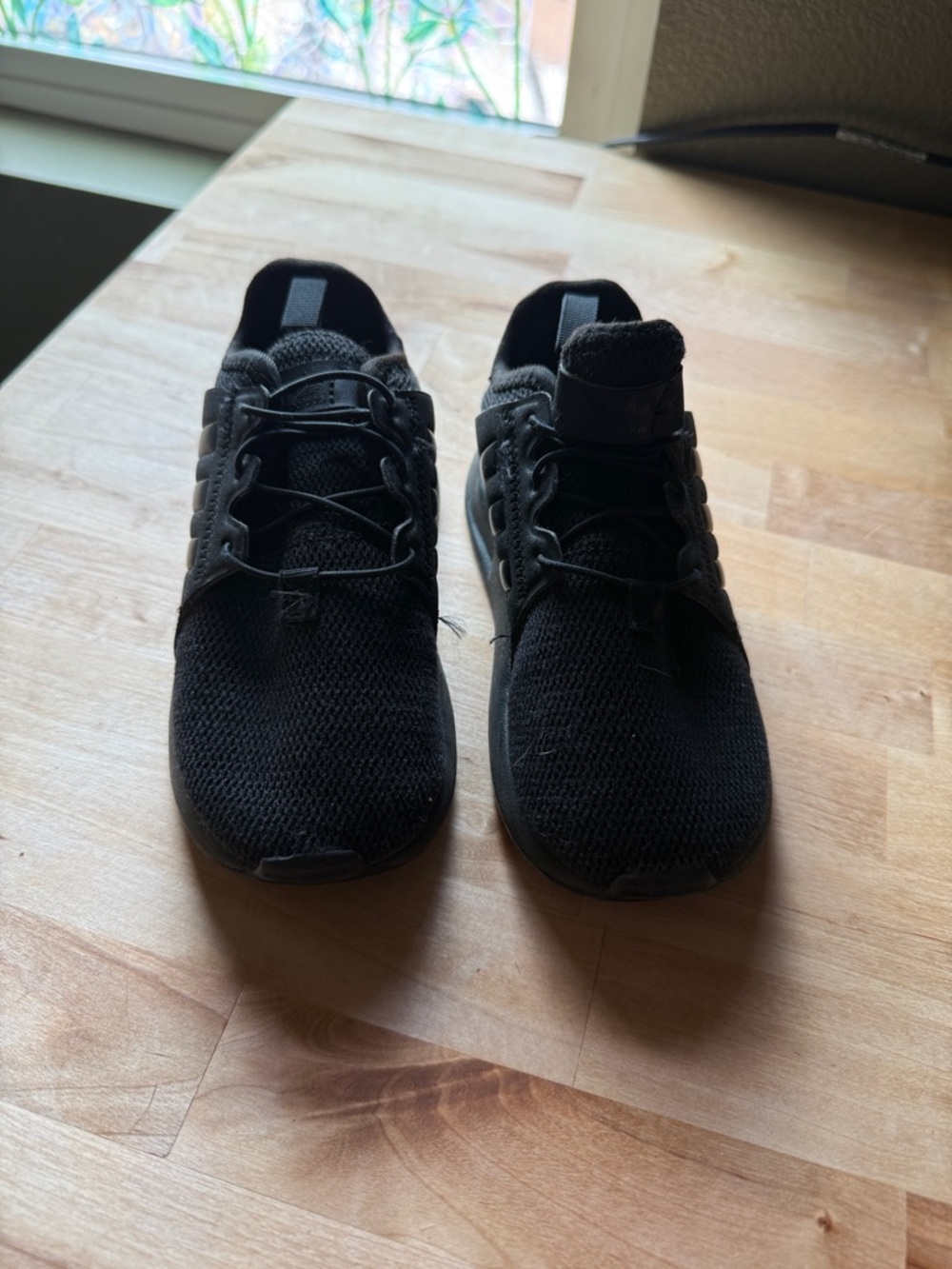 adidas kids Black Knit Running Sneakers